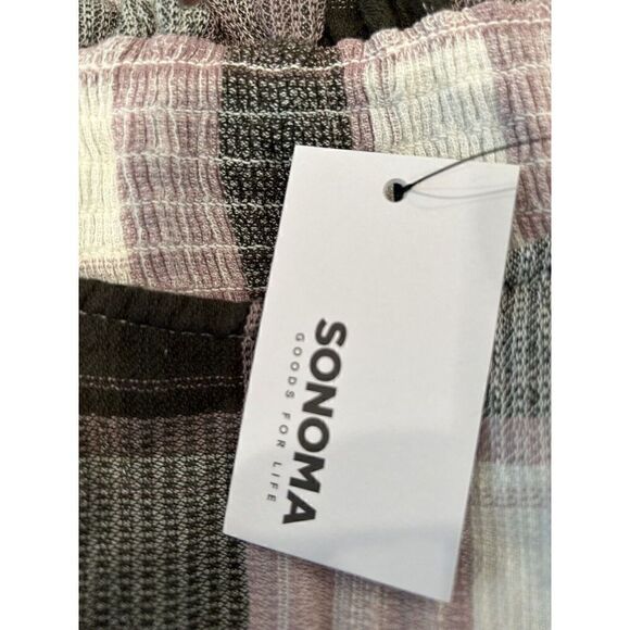 Sonoma Plaid Midi Dress - Black, Pink, White - Picture 4 of 7